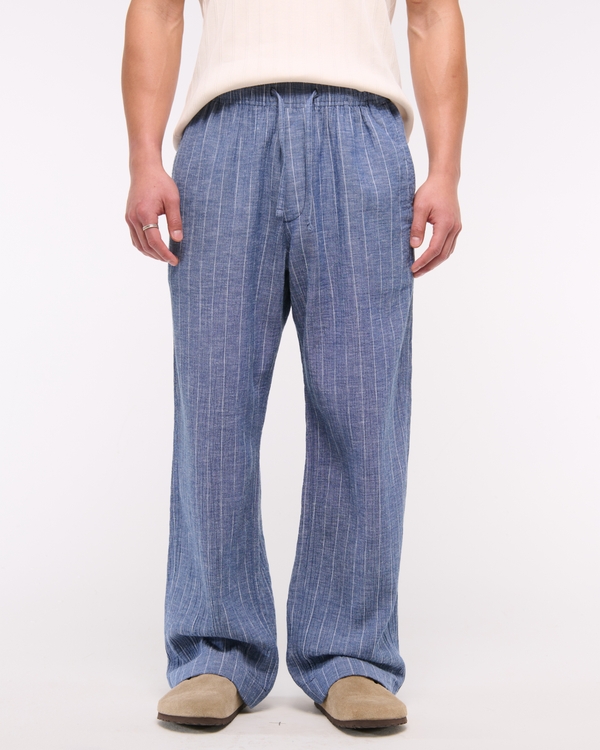 Baggy Breezy Pull-On Pant, Light Blue Stripe view 2