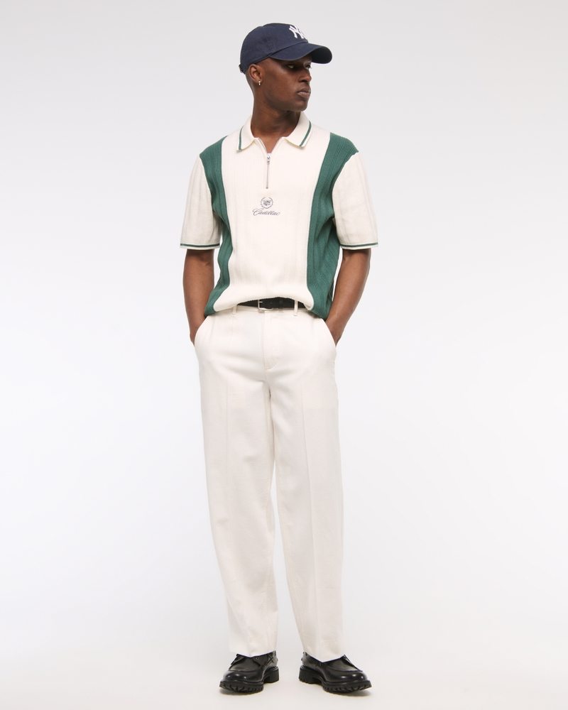 Baggy Tailored Linen-Blend Trouser