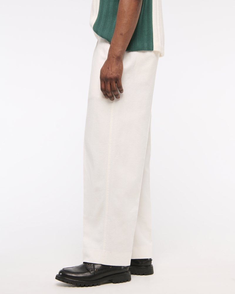 Baggy Tailored Linen-Blend Trouser