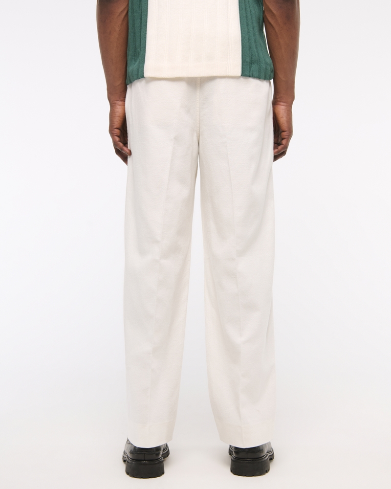 Baggy Tailored Linen-Blend Trouser