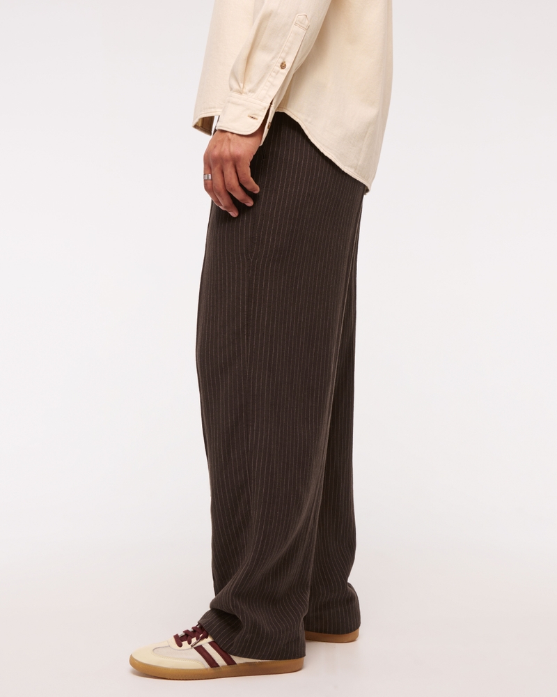 Baggy Tailored Linen-Blend Trouser