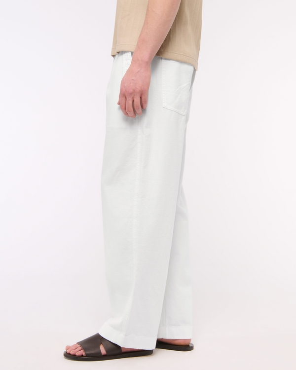 Baggy Cotton Texture Pull-On Pant