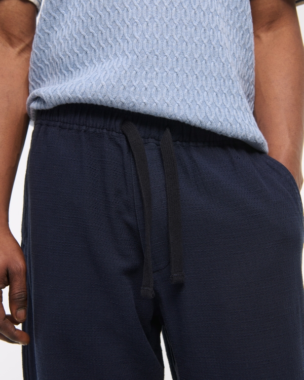 Baggy Cotton Texture Pull-On Pant