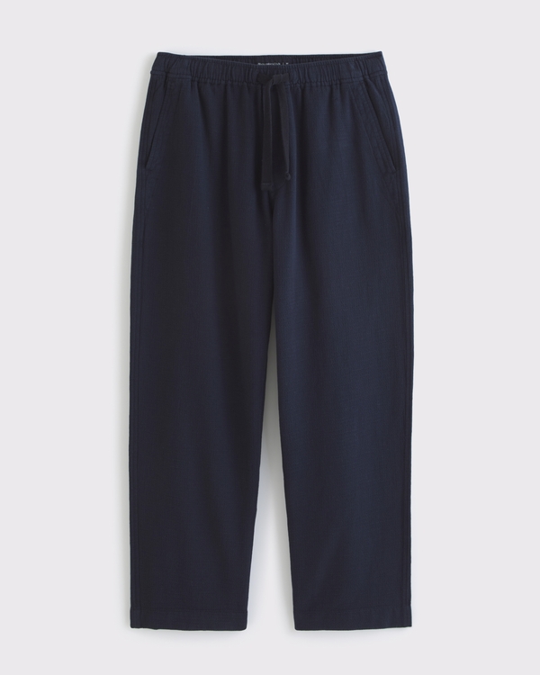 Baggy Cotton Texture Pull-On Pant
