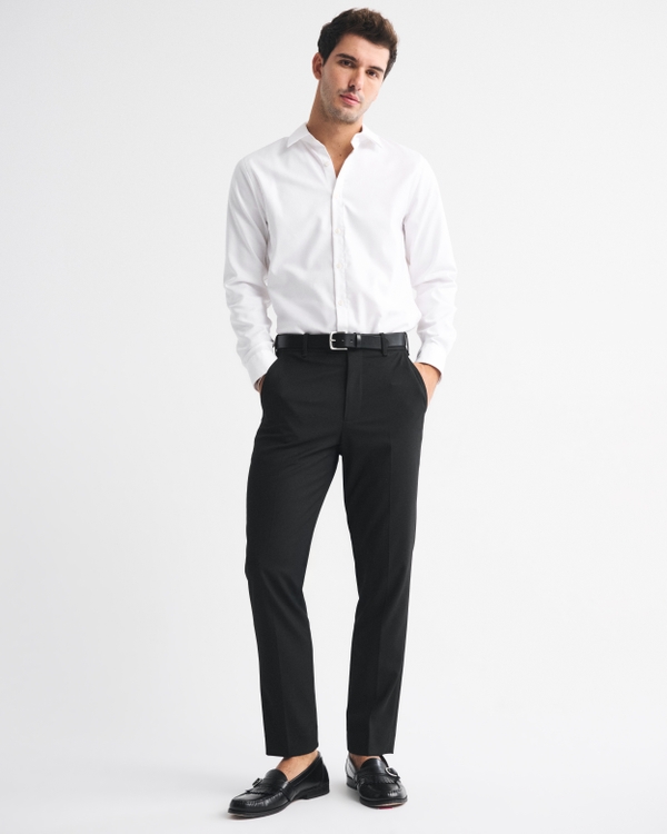 The A&F Collins Slim Suit Pant, Black view 1