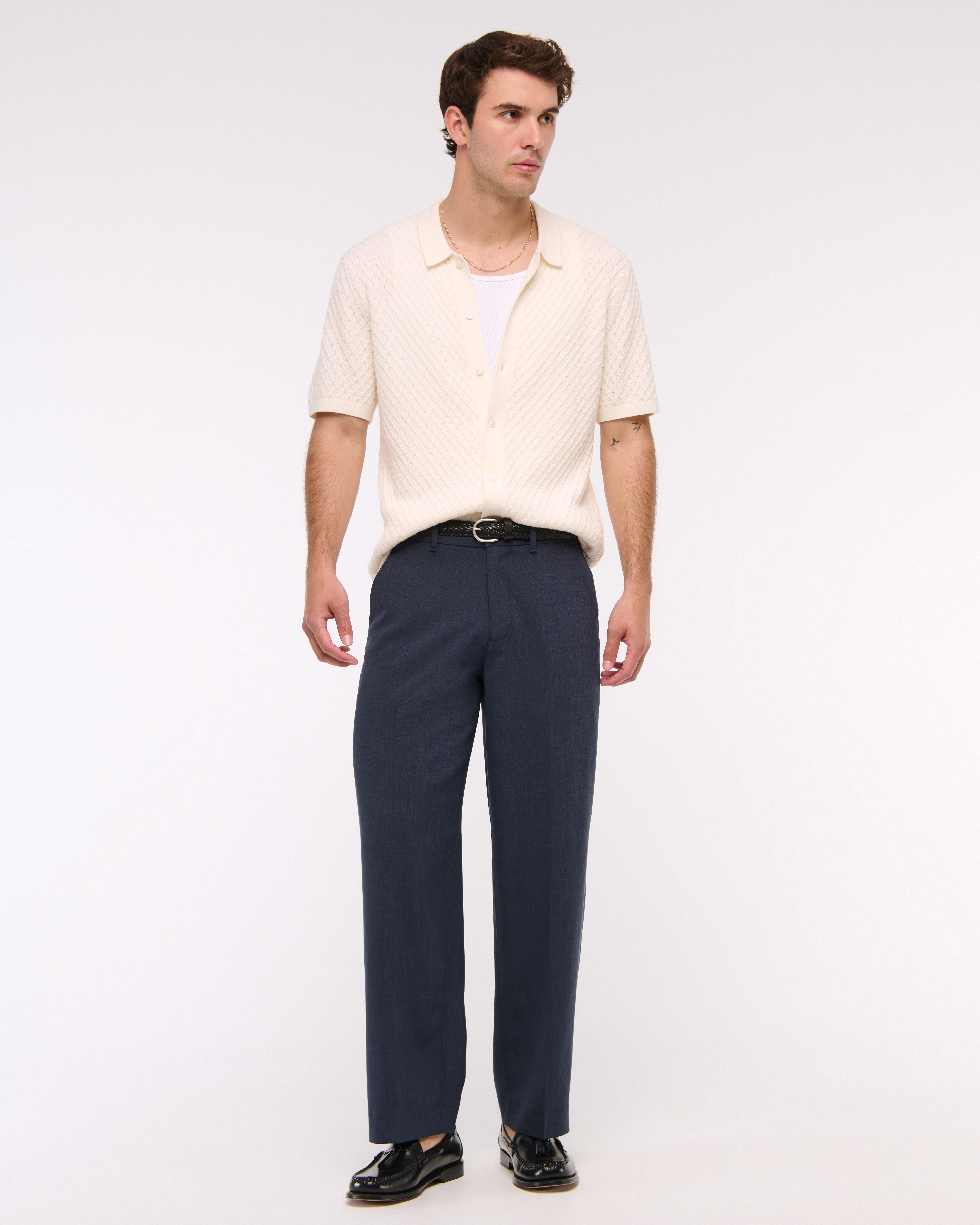 Abercrombie & Fitch Menswear Baggy Trouser In Blue