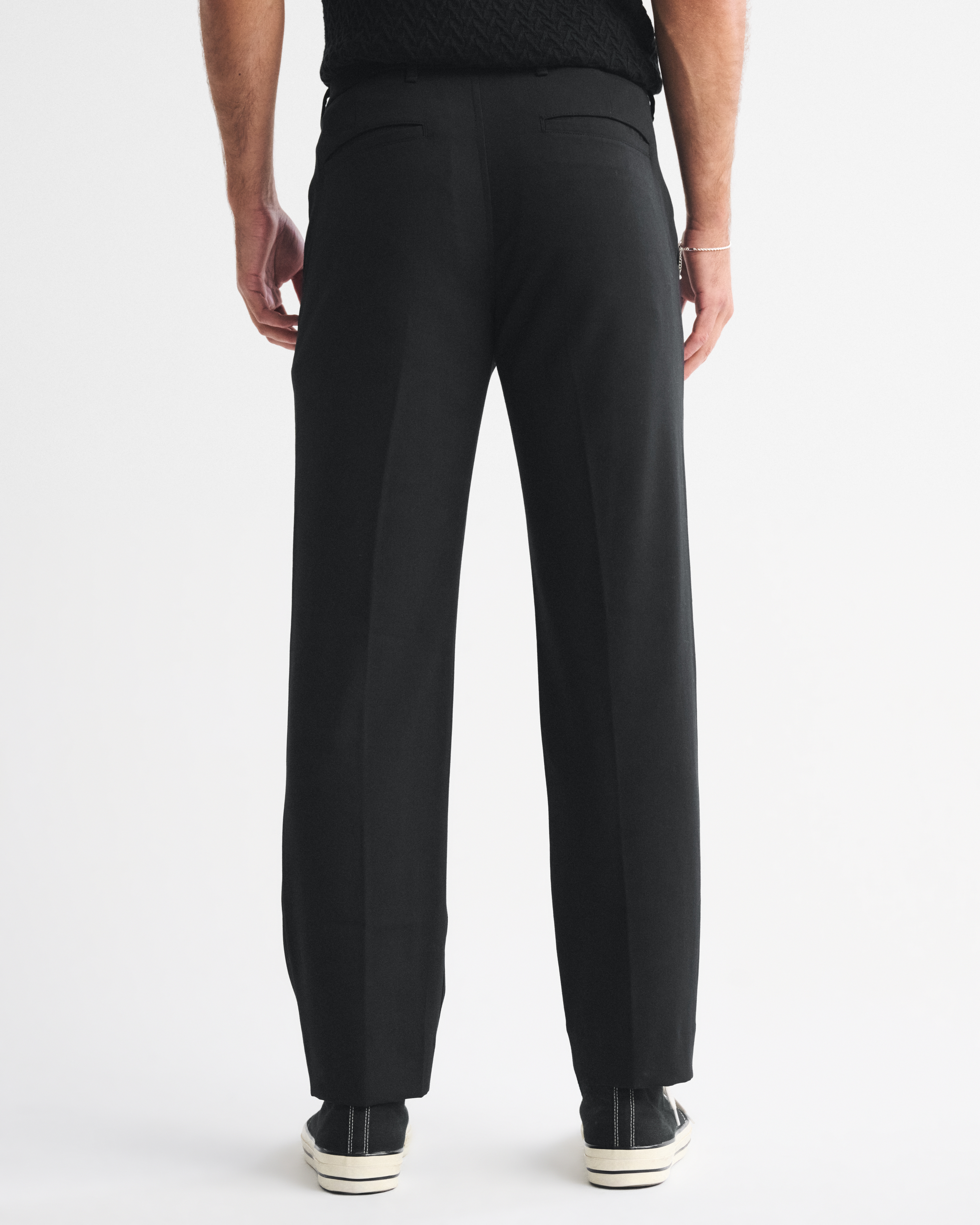 STRAIGHT TROUSERS ブラック 1dc288e0fe177a3bd6ad342aea1df9