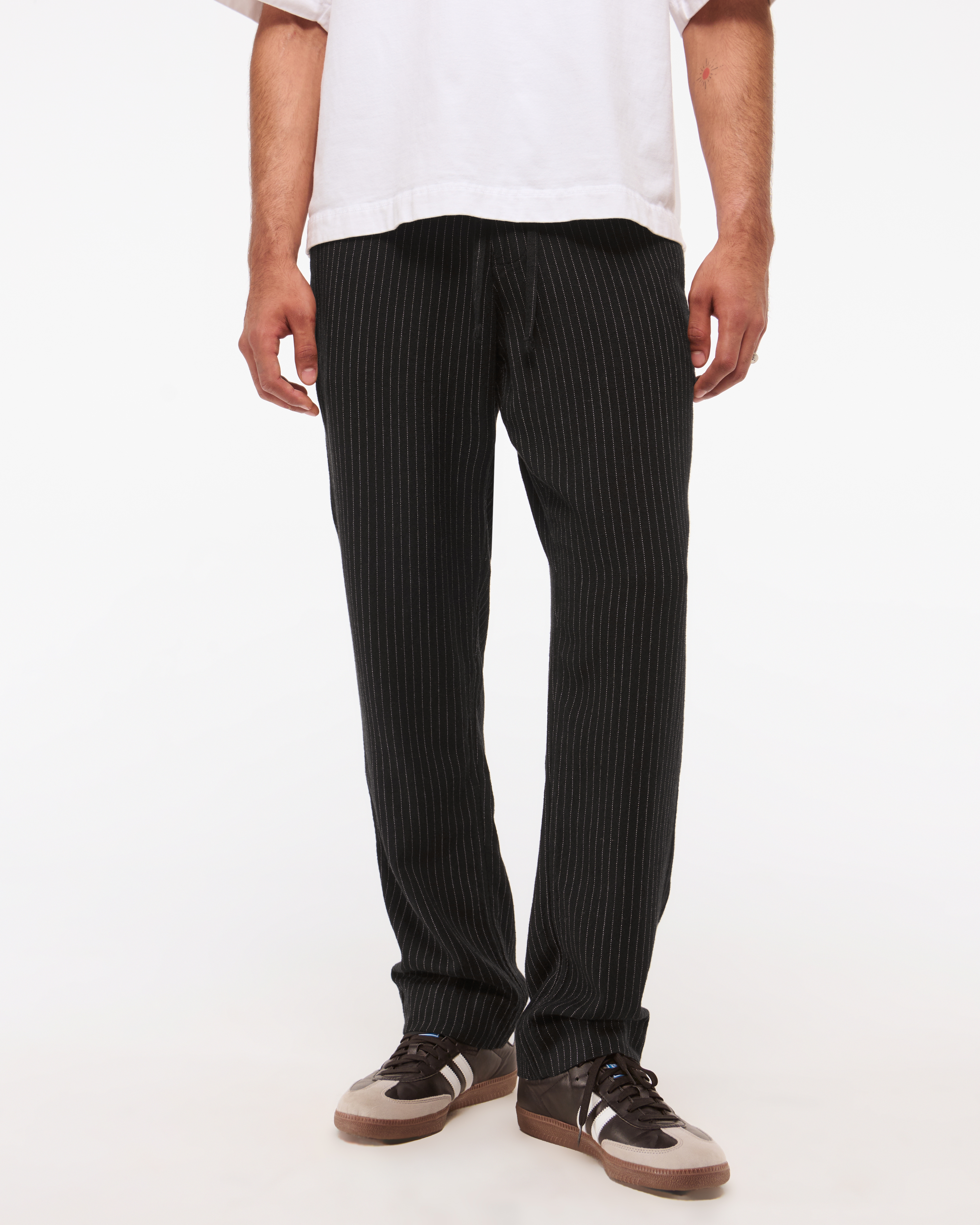 Мужские брюки Abercrombie & Fitch Loose Tailored Linen-Blend Pull-On Pant — фото 3