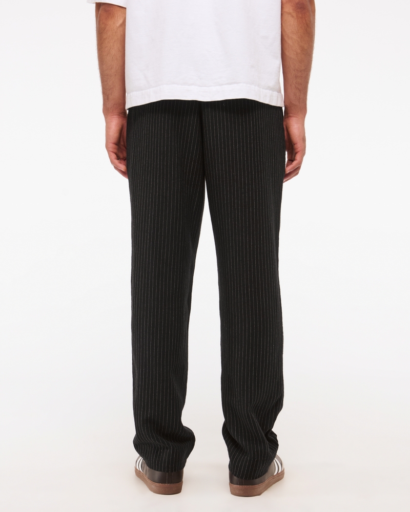 Loose Tailored Linen-Blend Pull-On Pant