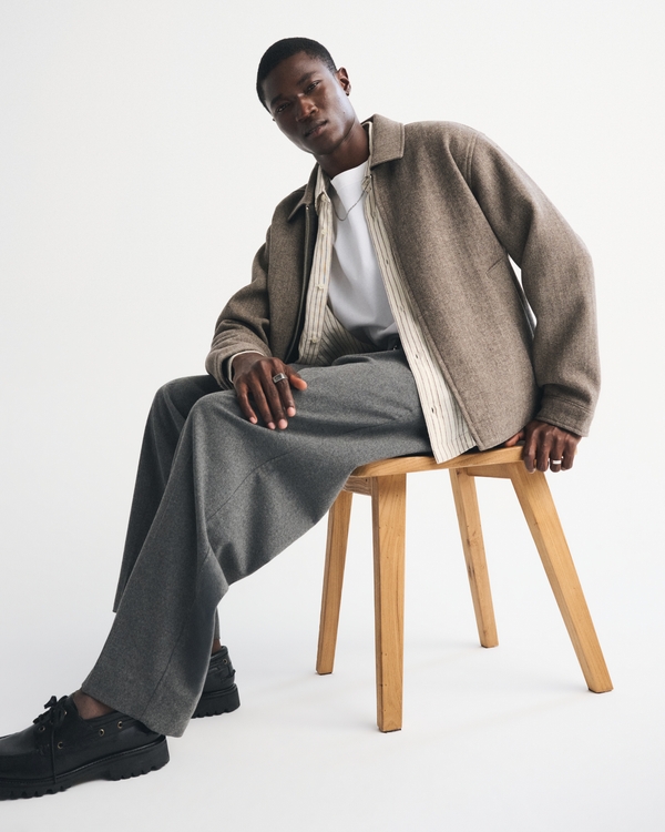 Brushed Woven Baggy Trouser