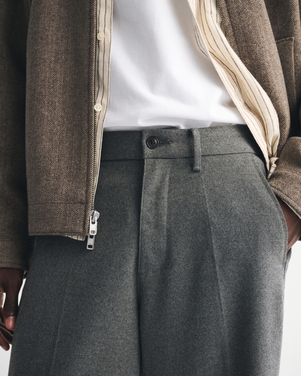 Brushed Woven Baggy Trouser