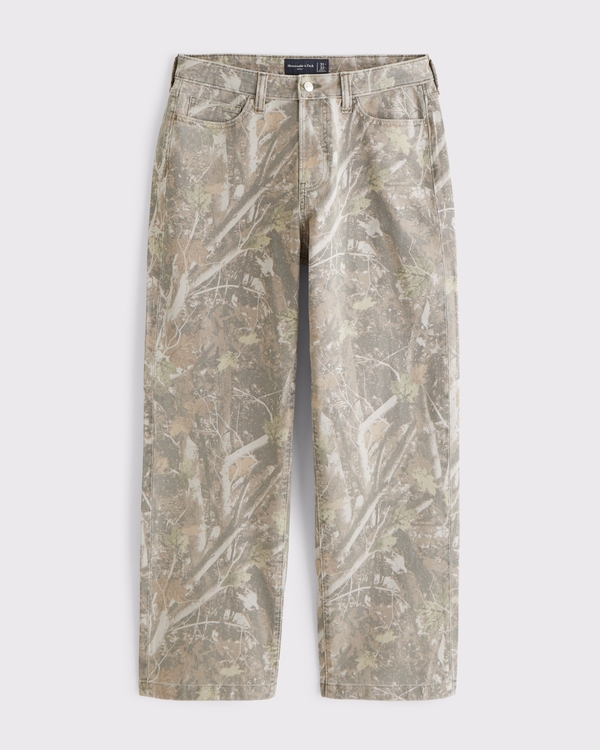 Baggy 5-Pocket Pant, Olive Camo view 1