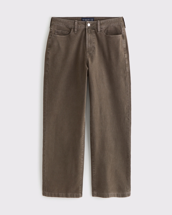 Pantalon ample à 5 poches, Marron Foncé view 1