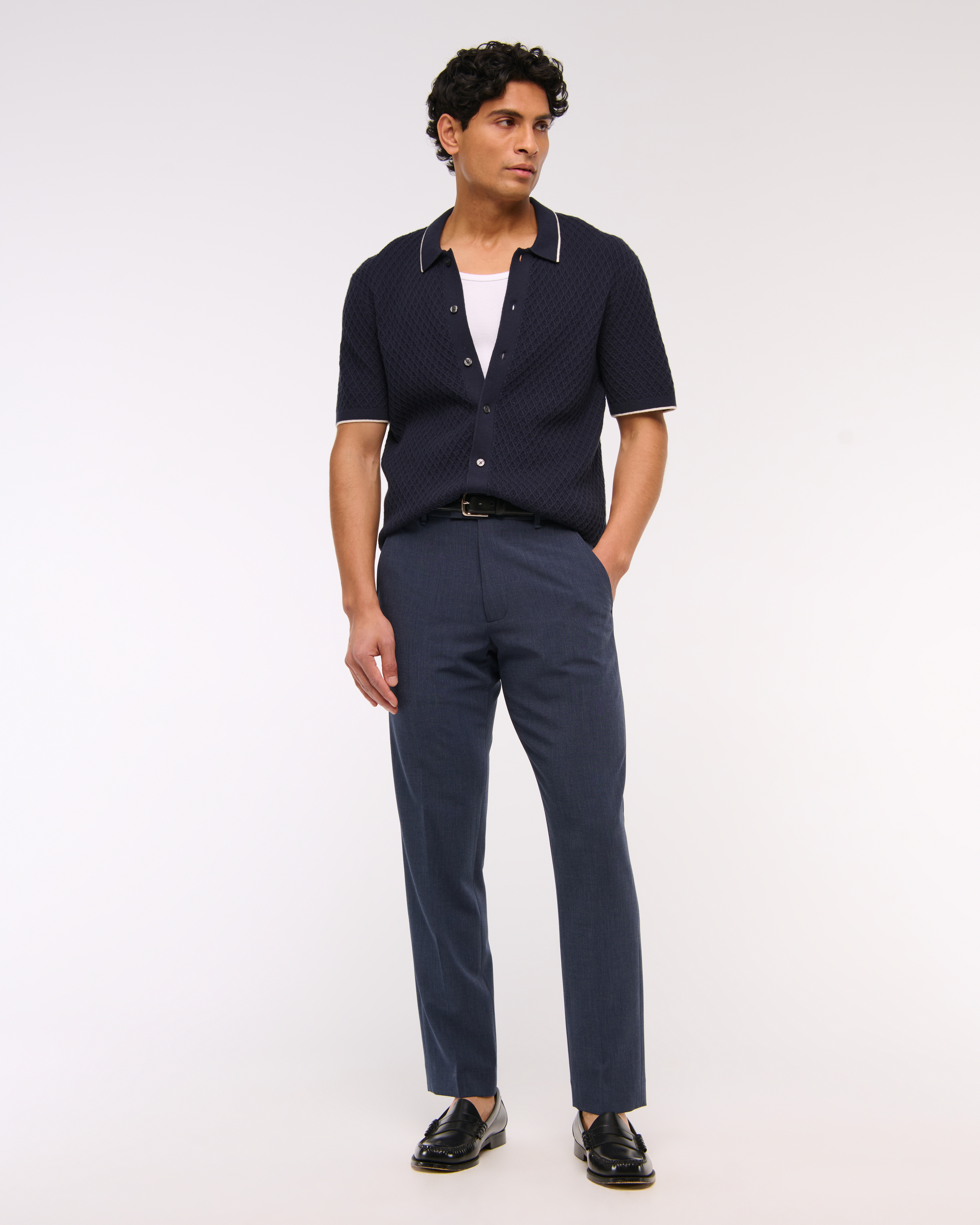 Abercrombie & Fitch The A&f Collins Slim Suit Pant In Blue