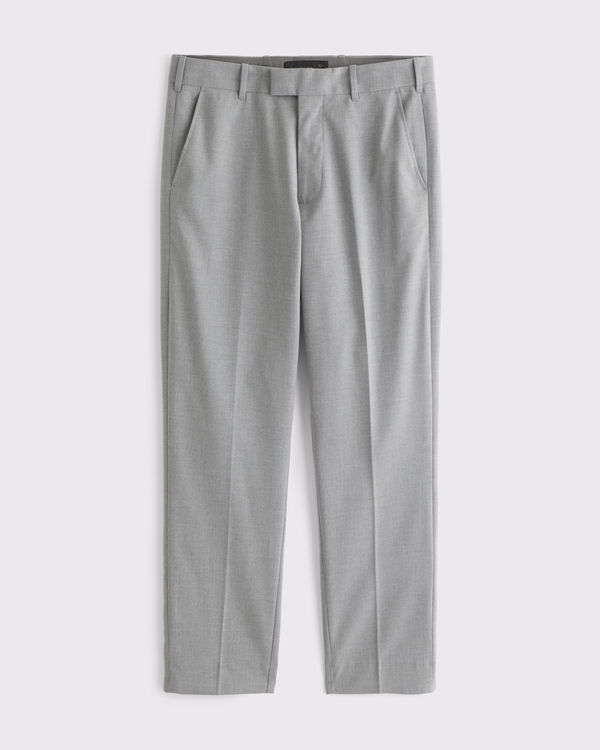 The A&F Collins Slim Suit Pant, Light Gray view 1