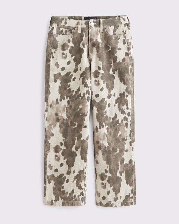 Baggy 5-Pocket Pant, Cream Pattern view 2