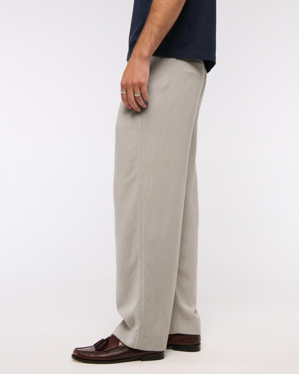 Baggy Tailored Linen-Blend Trouser