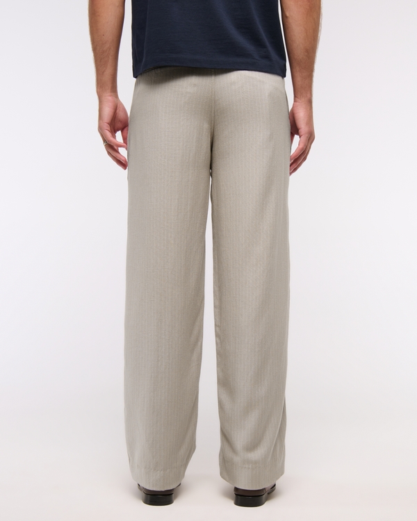 Baggy Tailored Linen-Blend Trouser