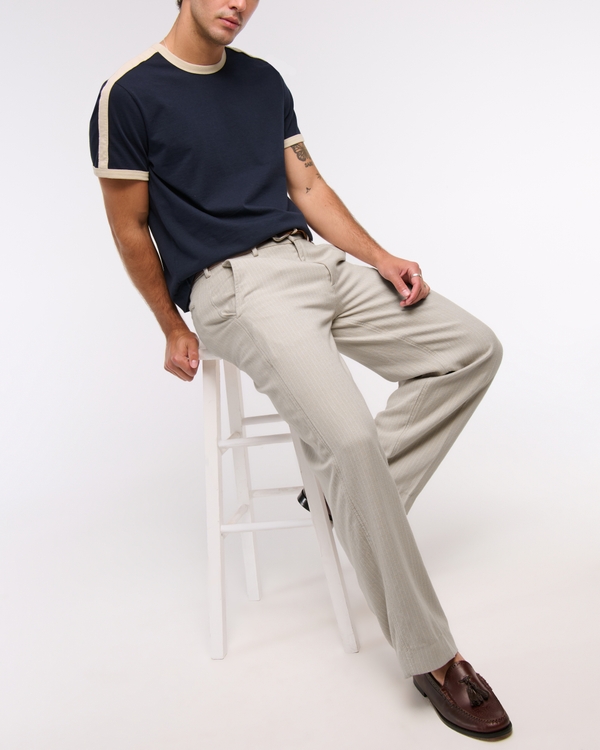 Baggy Tailored Linen-Blend Trouser