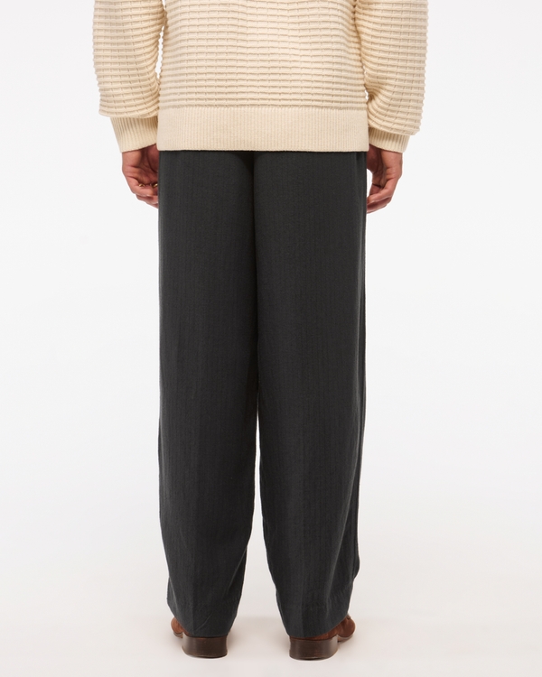Baggy Tailored Linen-Blend Trouser