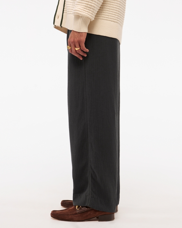 Baggy Tailored Linen-Blend Trouser