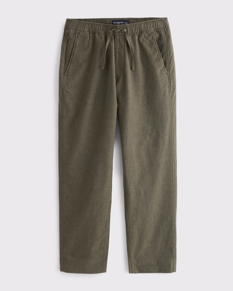 Men's Loose Linen-Blend Pull-On Pant | Men's Clearance