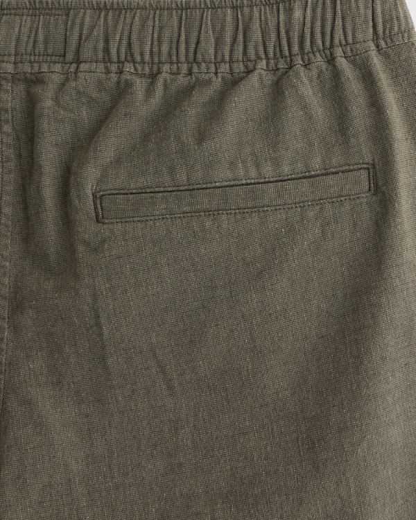 Loose Linen-Blend Pull-On Pant