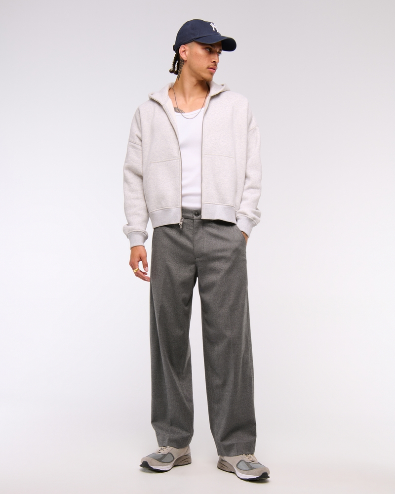 Brushed Woven Baggy Trouser