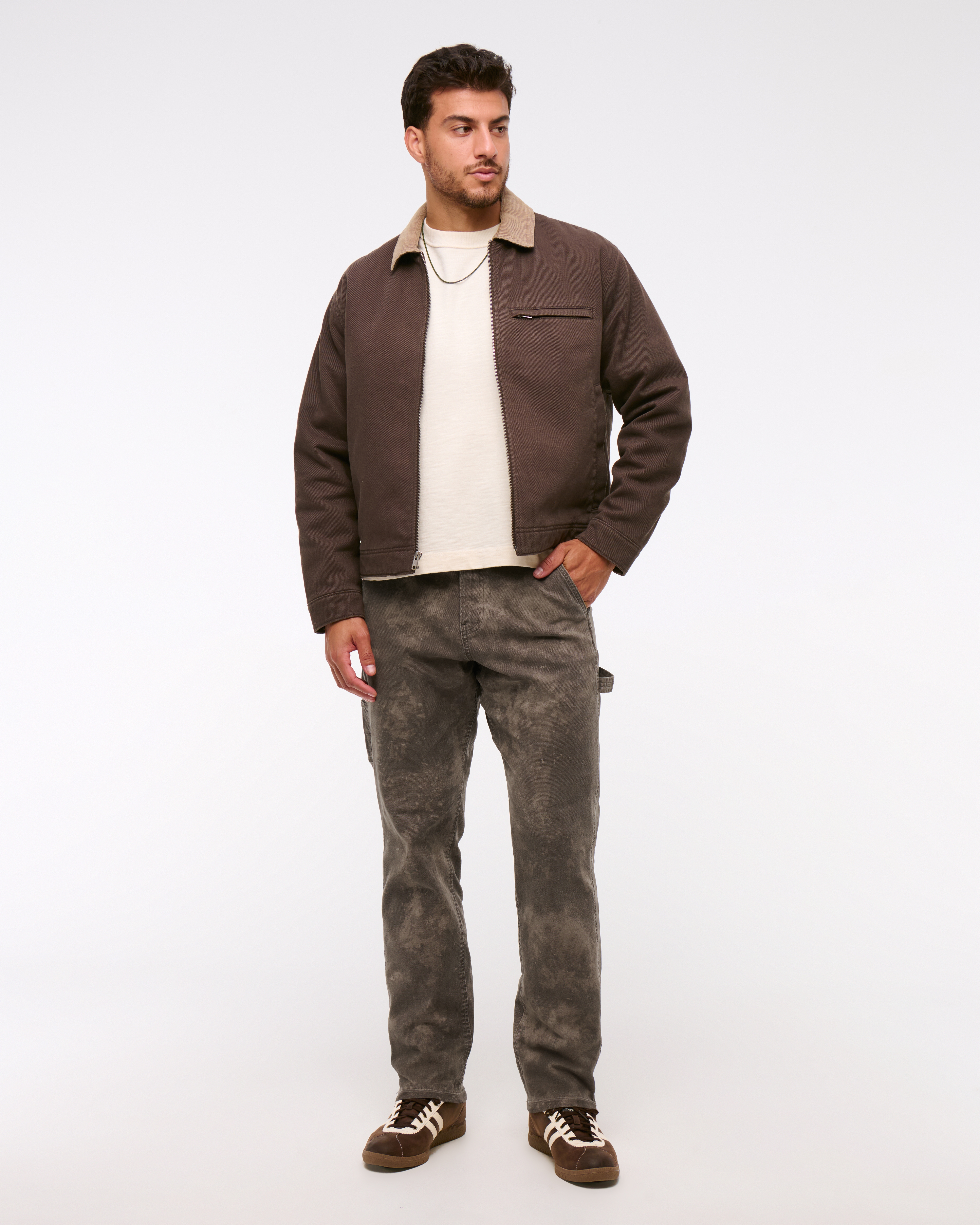 Abercrombie & Fitch Loose Workwear Pant In Blue