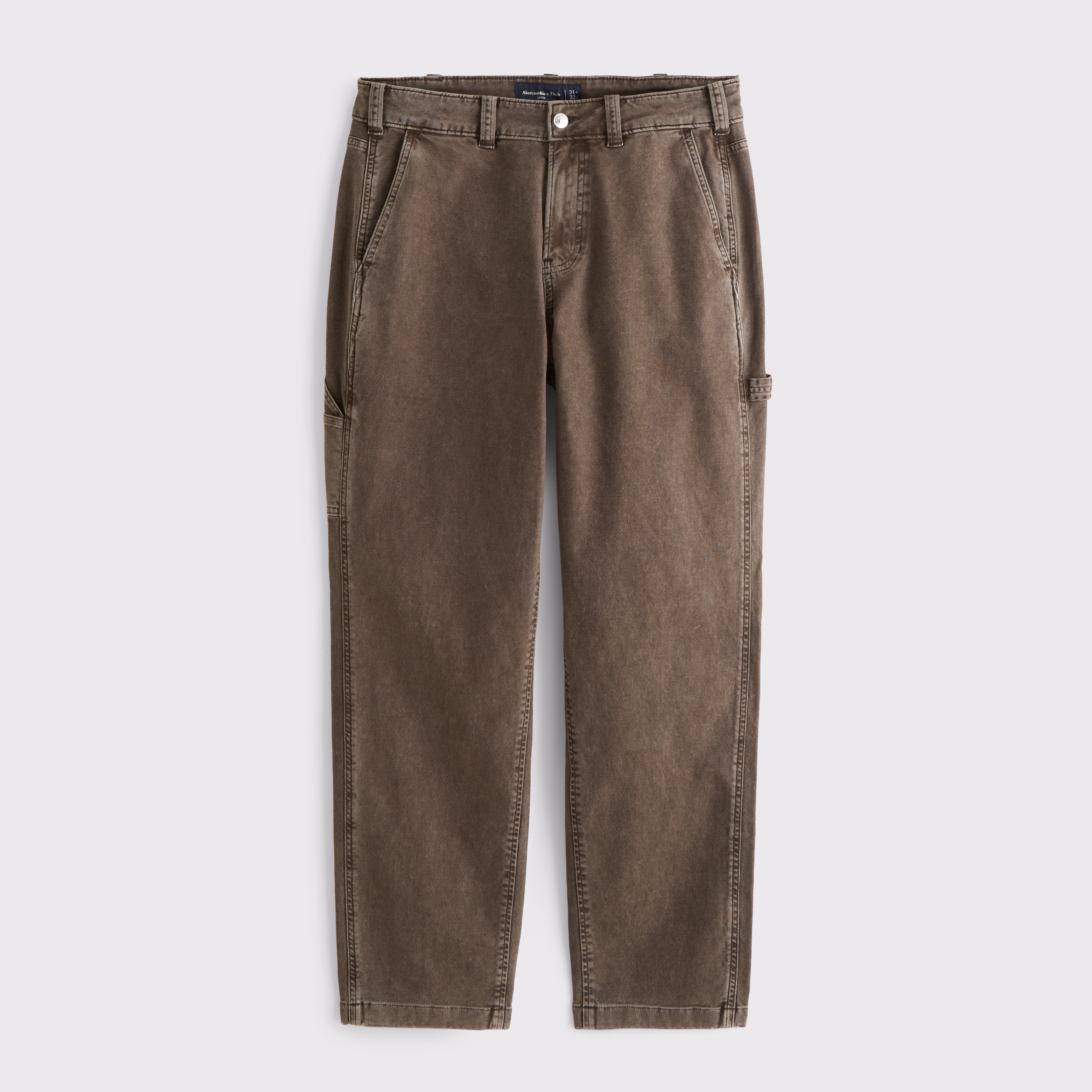 Abercrombie & Fitch Loose Workwear Pant In Brown