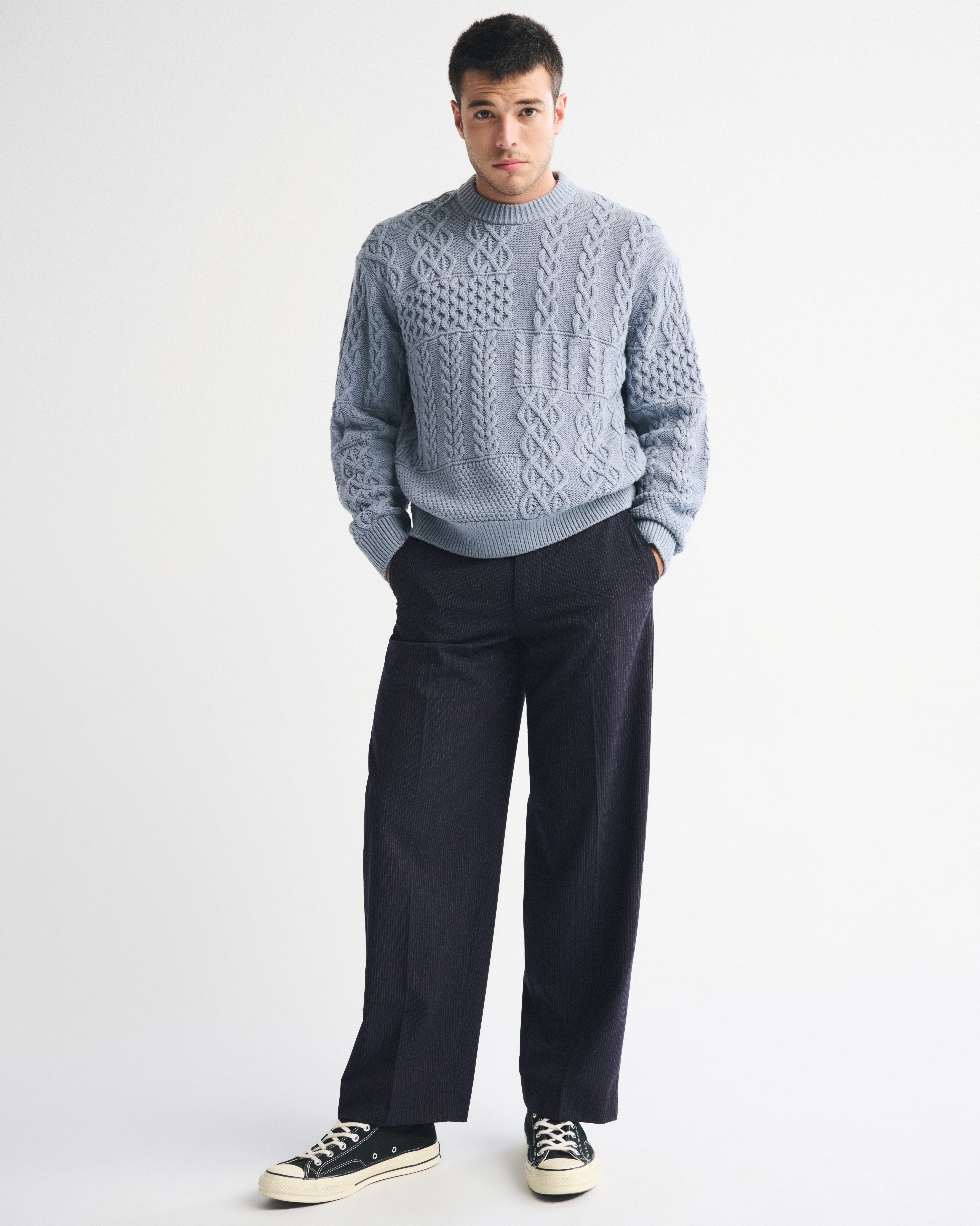 Abercrombie & Fitch Menswear Baggy Trouser In Blue