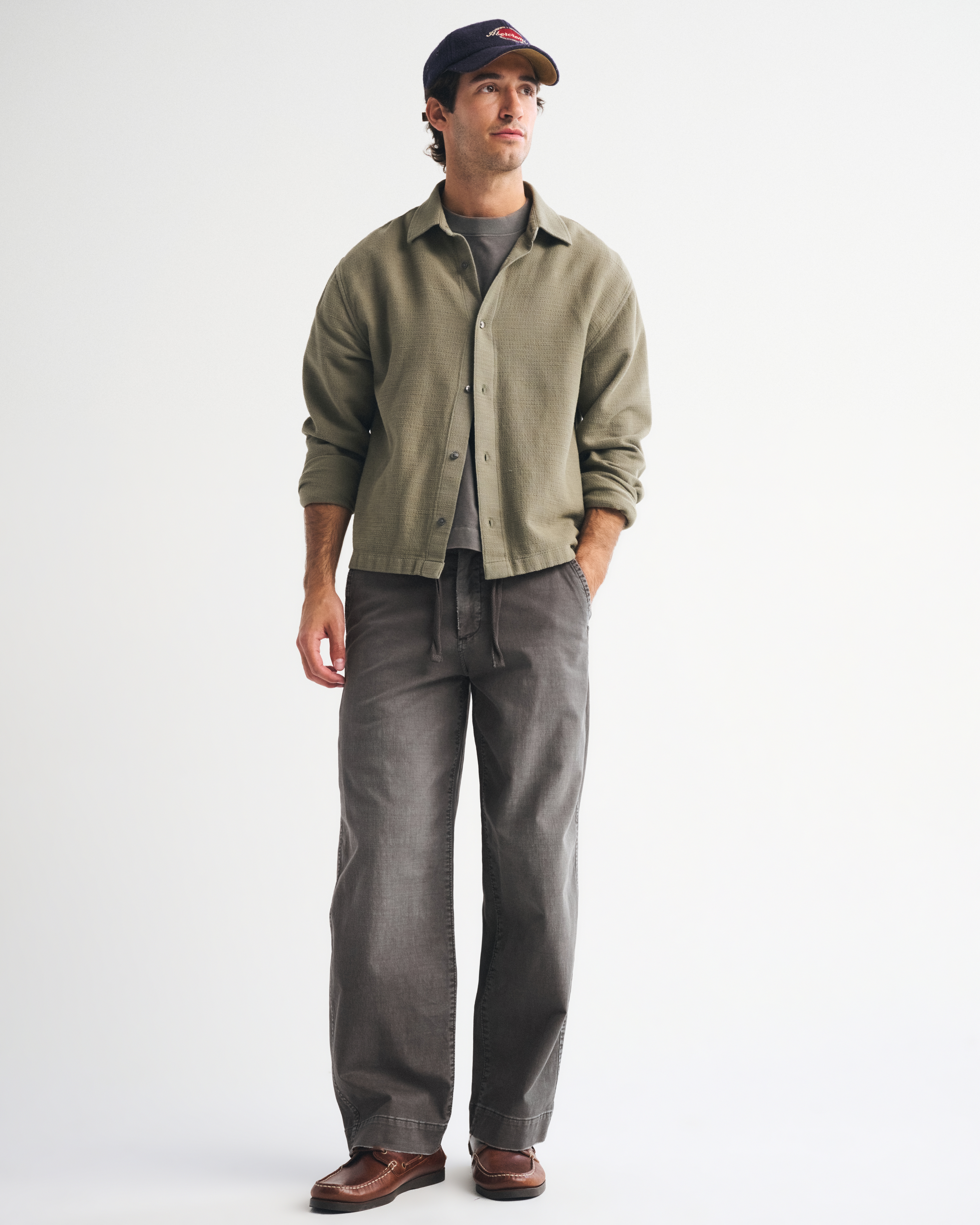 Abercrombie & Fitch Baggy Chino In Blue