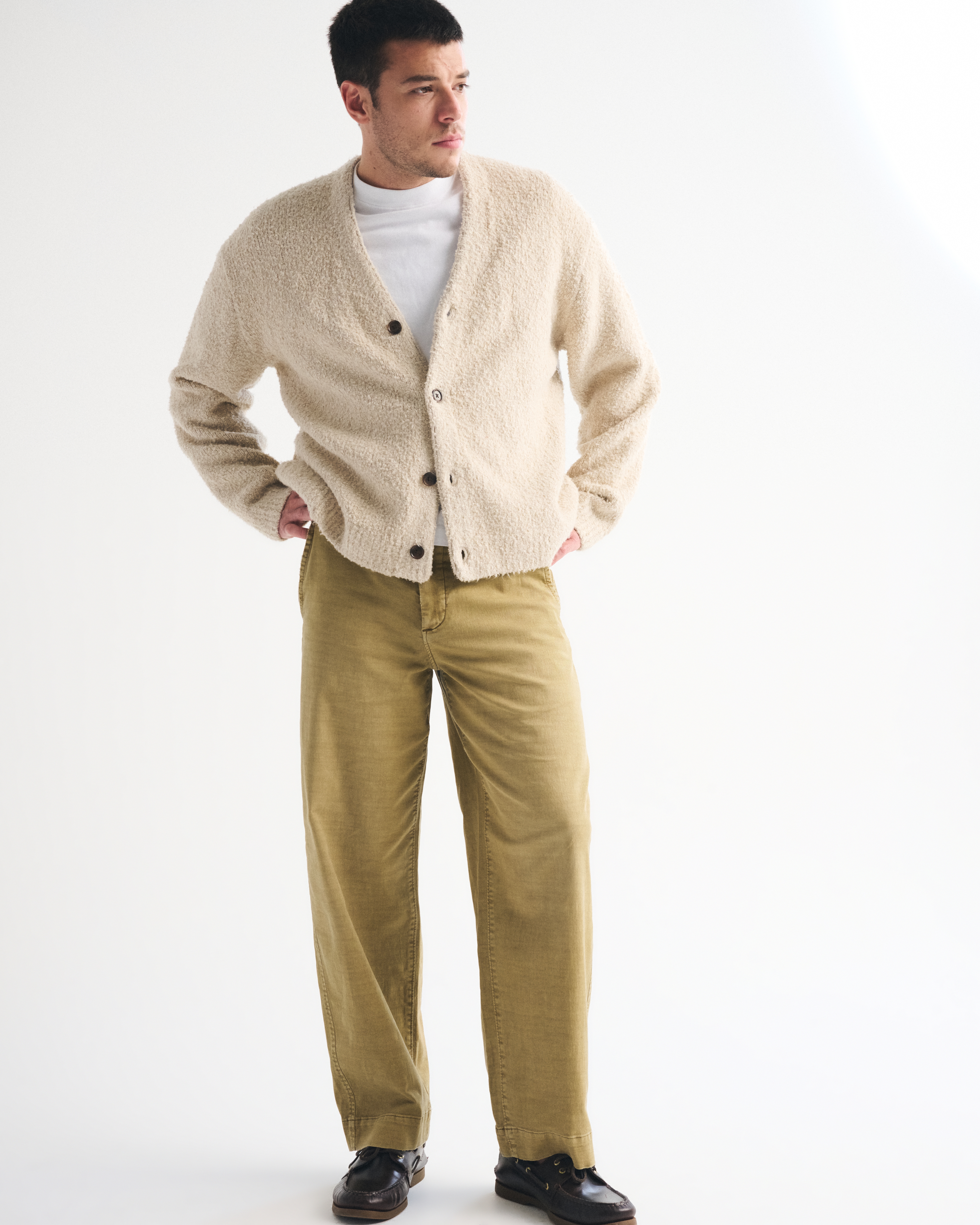 Abercrombie & Fitch Baggy Chino In Neutral