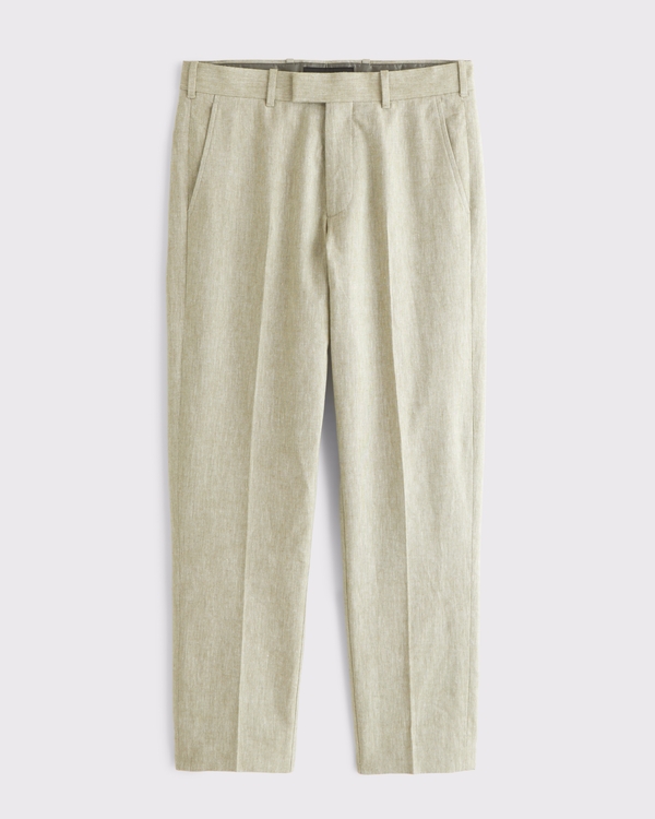The A&F Collins Slim Linen-Blend Suit Pant, Light Beige view 1