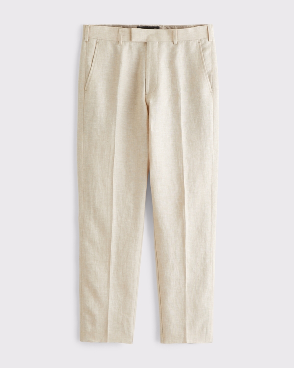 The A&F Collins Slim Linen Suit Pant, Light Beige view 1
