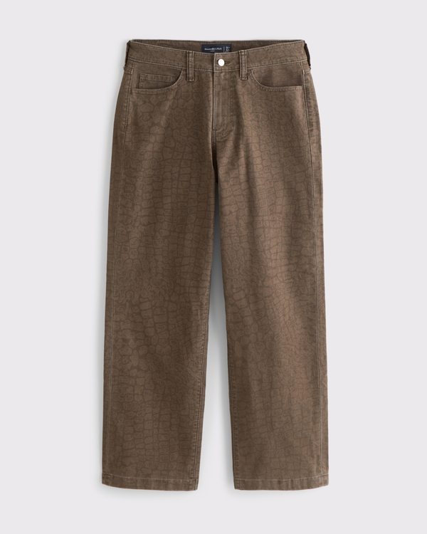 Baggy 5-Pocket Pant, Brown Pattern view 1