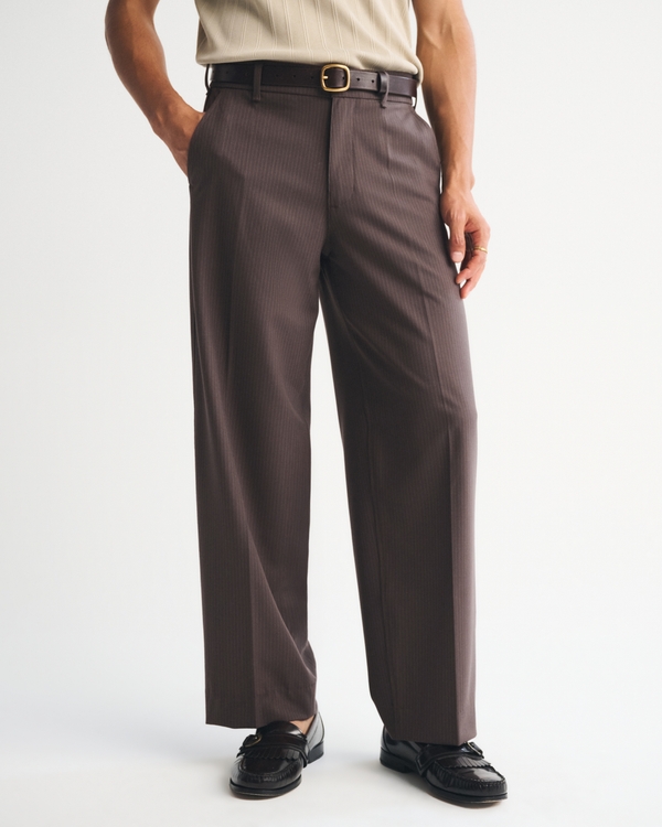 Baggy Trouser, Dark Brown Stripe view 2