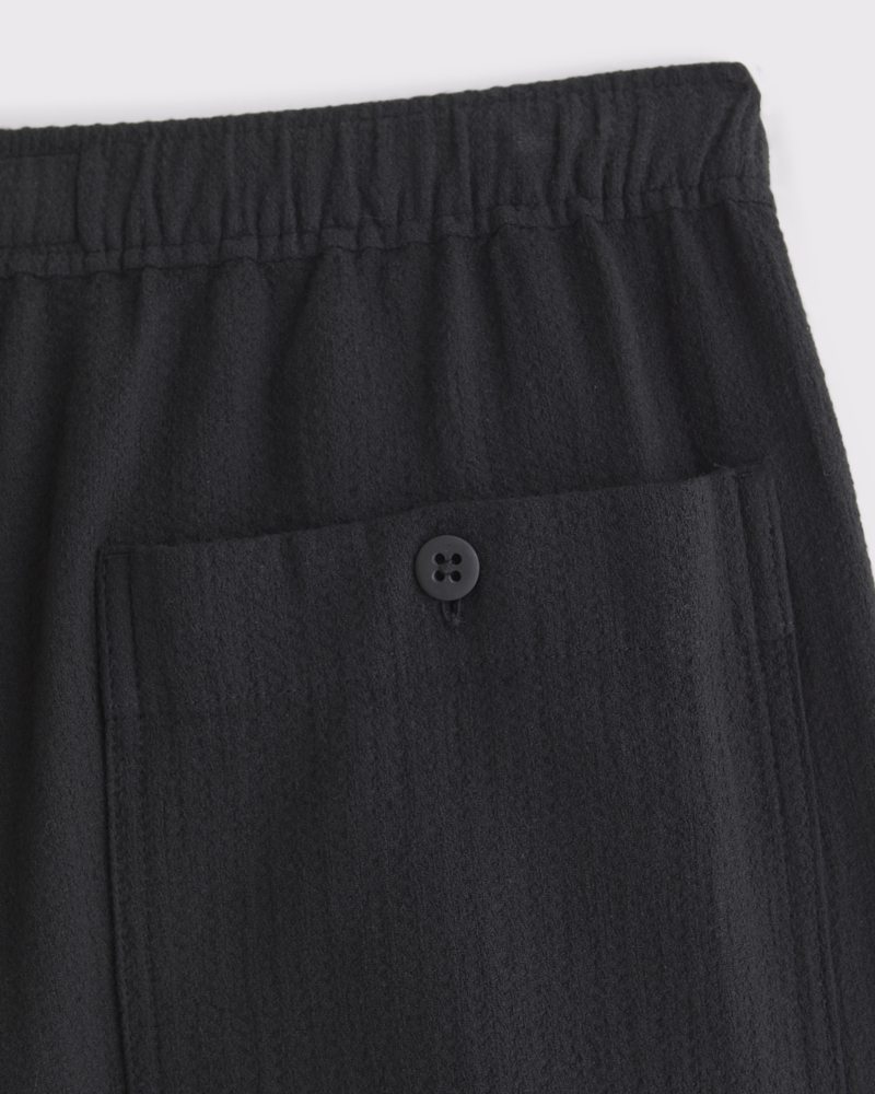 Baggy Cotton Texture Pull-On Pant