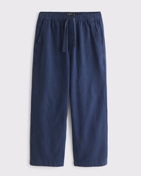 Baggy Cotton Texture Pull-On Pant
