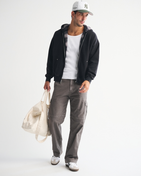 Baggy Cargo Pant, Dark Gray view 1