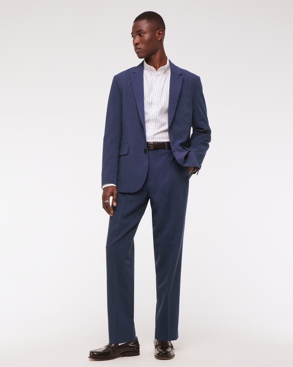 The A&F Collins Suit Pant, Navy Texture view 1