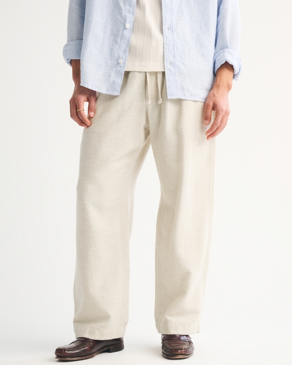 Baggy Pull-On Pant, Light Beige view 2