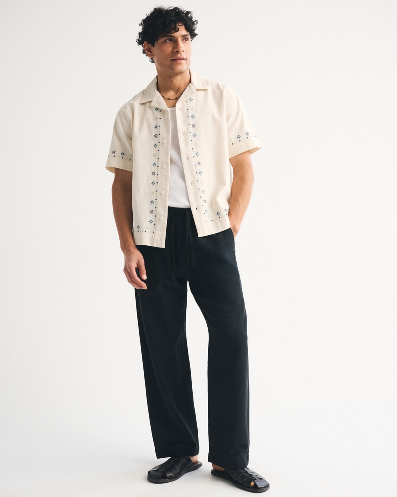 Tailored Linen-Blend Pant