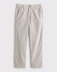 Linen-Blend Relaxed Straight Trouser