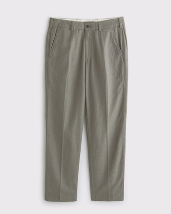 Tailored Linen-Blend Relaxed Straight Trouser from Abercrombie & Fitch - $85