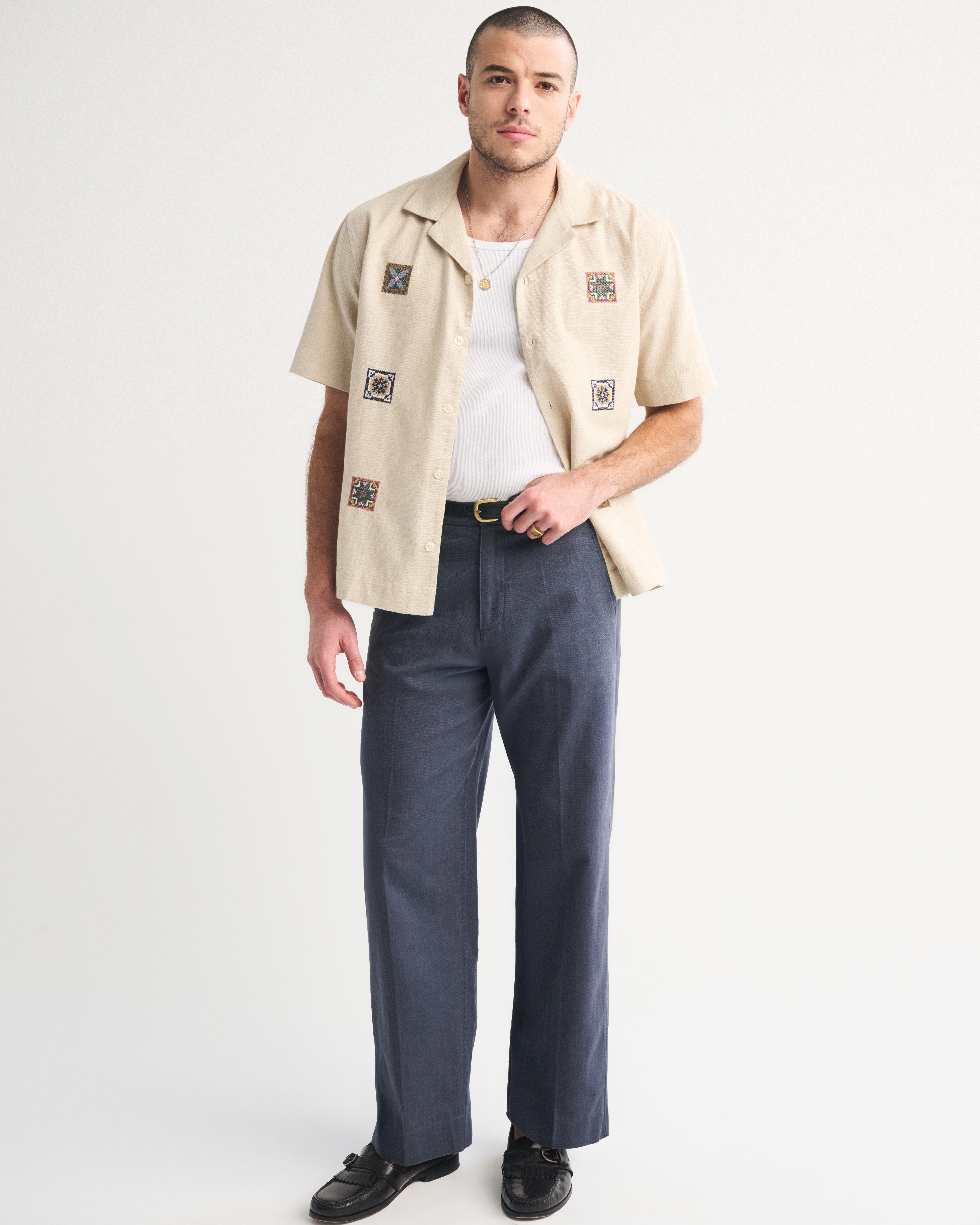 Мужские брюки Abercrombie & Fitch Cotton Baggy Trouser — фото 3