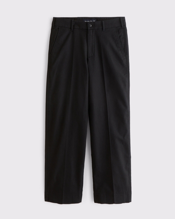 Linen-Blend Baggy Trouser