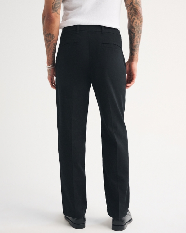 Men's Linen-Blend Relaxed Straight Trouser | Men's Bottoms | Abercrombie.com