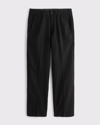 Linen-Blend Relaxed Straight Trouser from Abercrombie & Fitch - $85