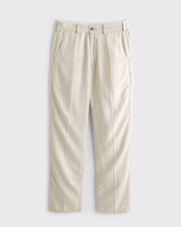 Tailored Linen-Blend Relaxed Straight Trouser